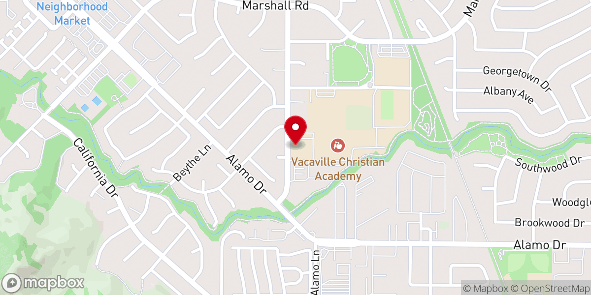 Map showing location of Vacaville Christian Schools