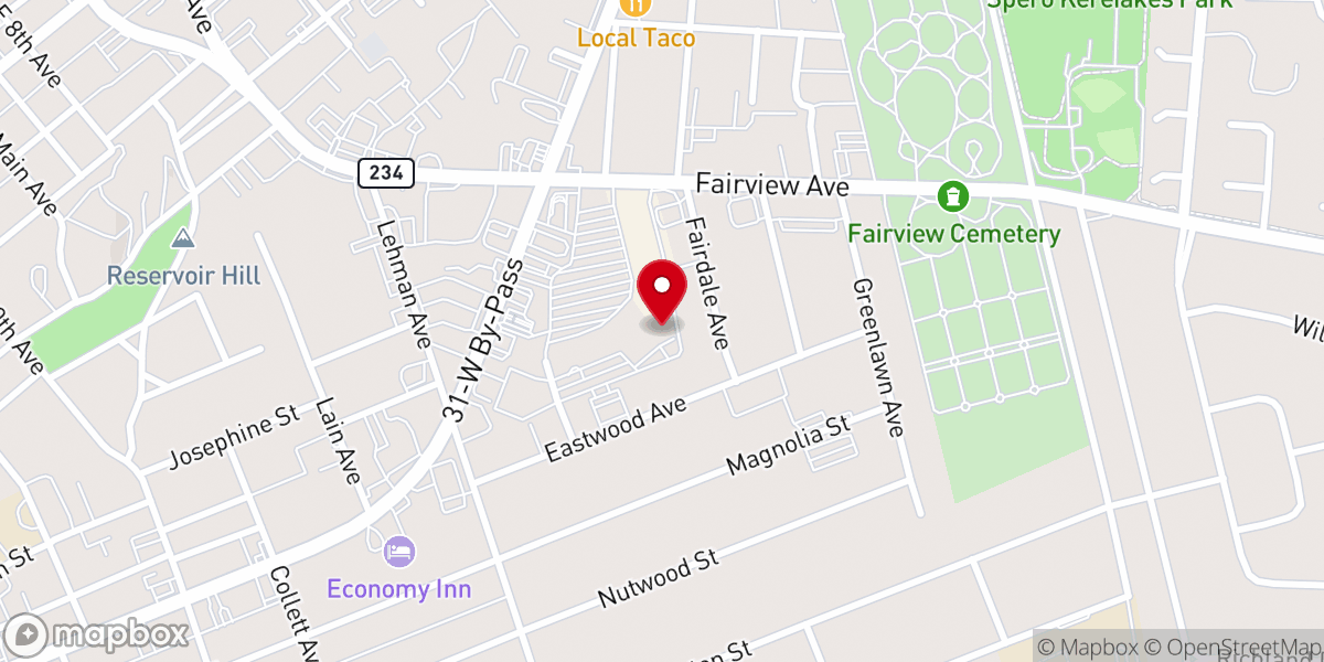 Map showing location of Chin Calvary Church