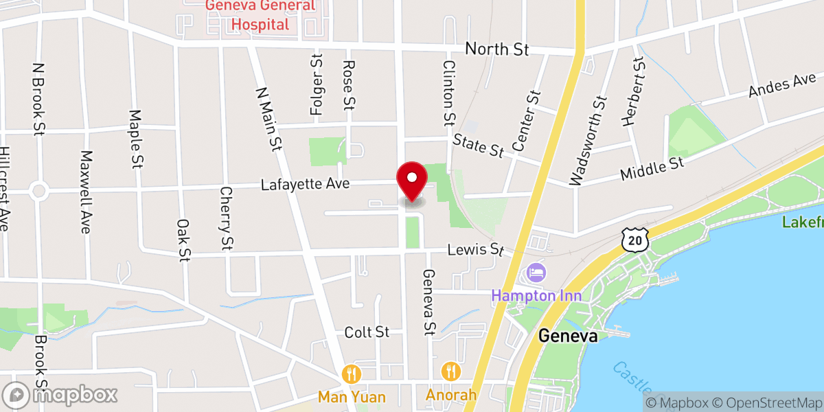 Map showing location of Unity Church of God in Christ