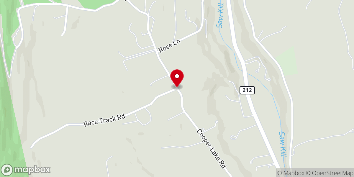 Map showing location of Bearsville