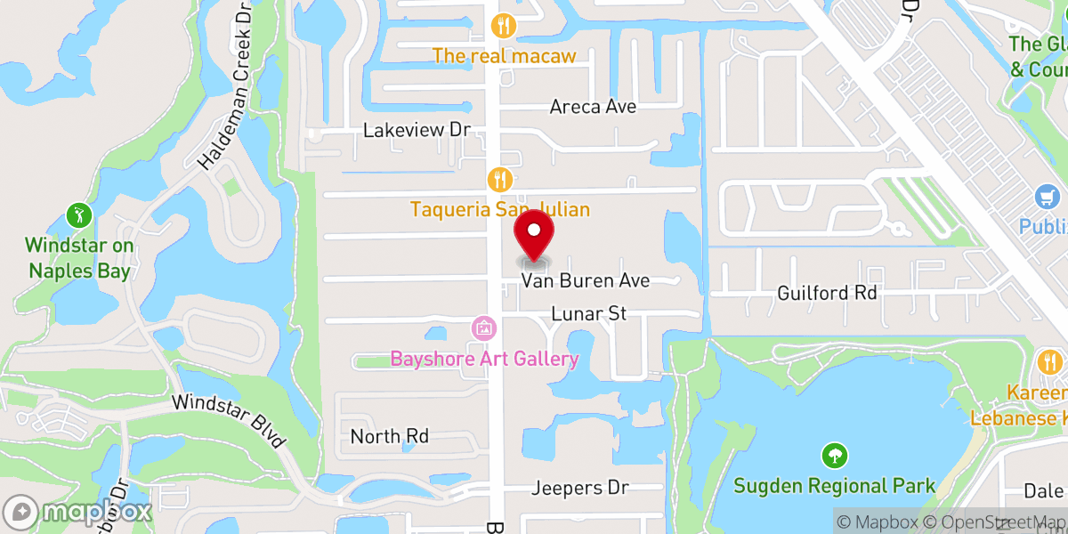 Map showing location of Iglesia Adventista Hispana de Naples FL.