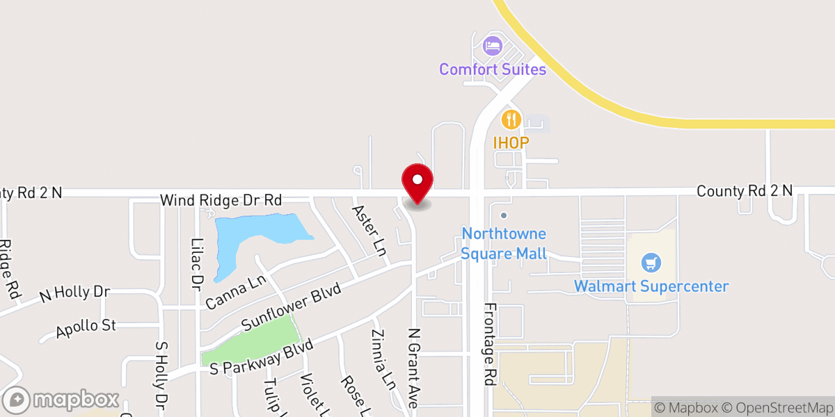 Map showing location of Church of Christ