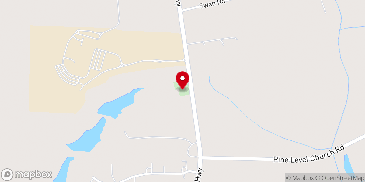 Map showing location of Mt Olive Baptist Church