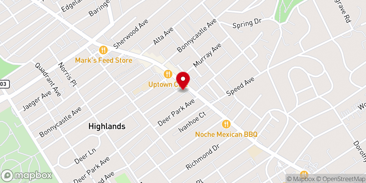 Map showing location of Bardstown Road Presbyterian Church