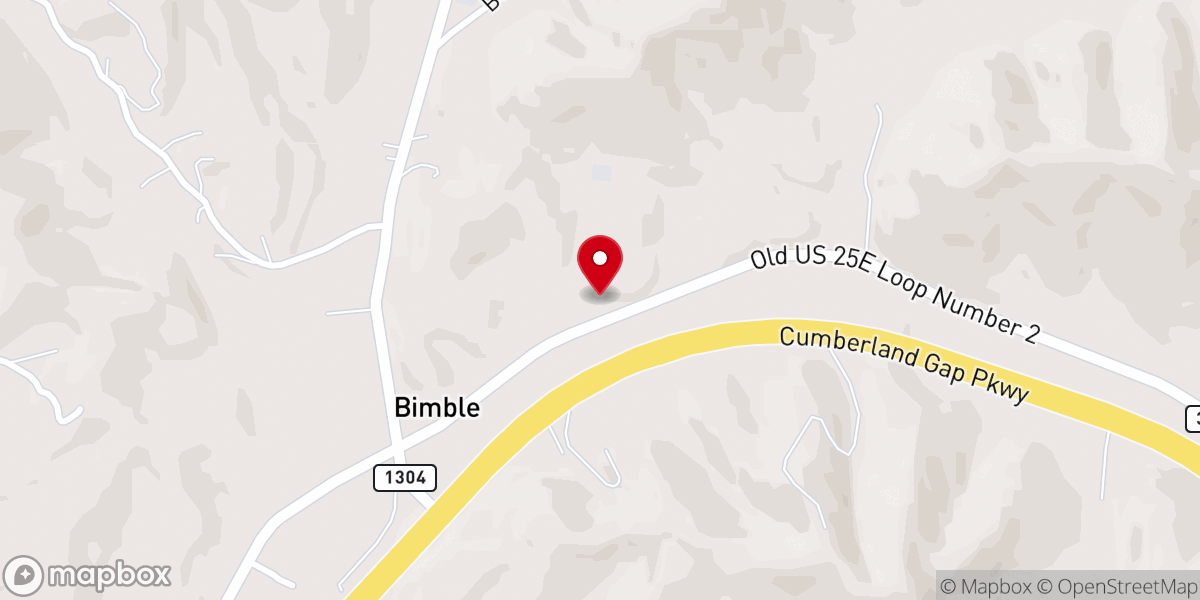 Map showing location of Bethesda Baptist Church
