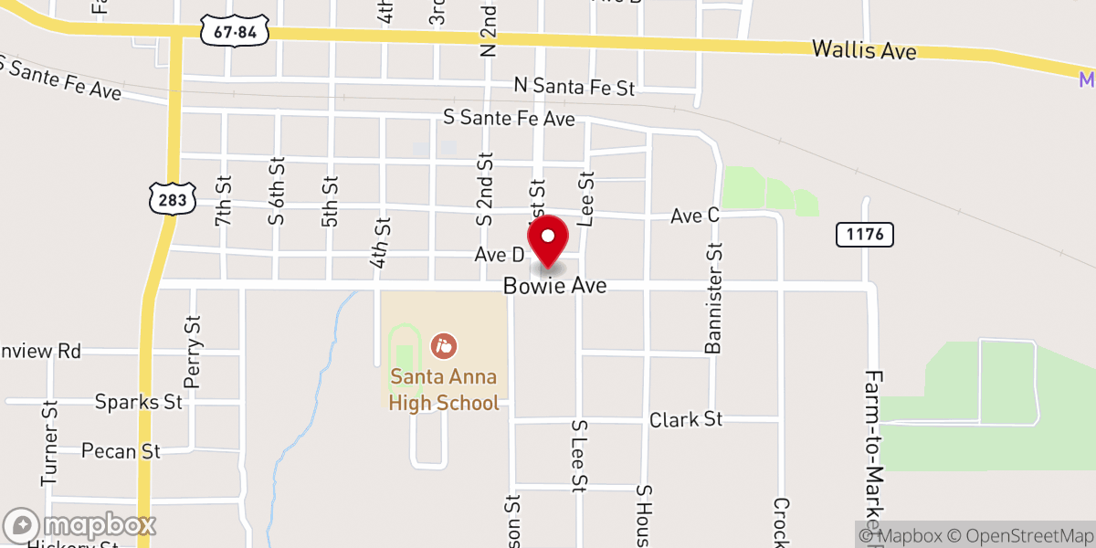 Map showing location of First Methodist Church