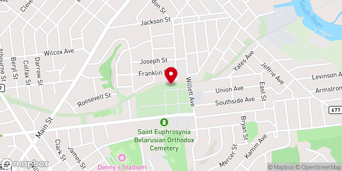 Map showing location of Cherry Hill Associated Presbyterian Church