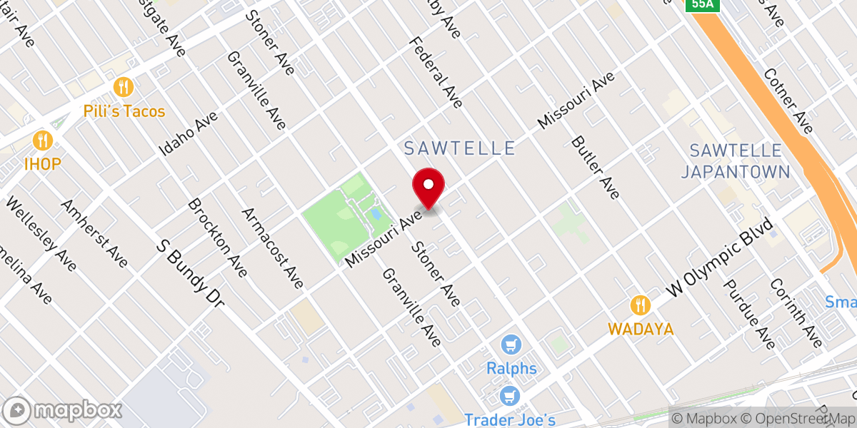 Map showing location of Barrington Avenue Baptist