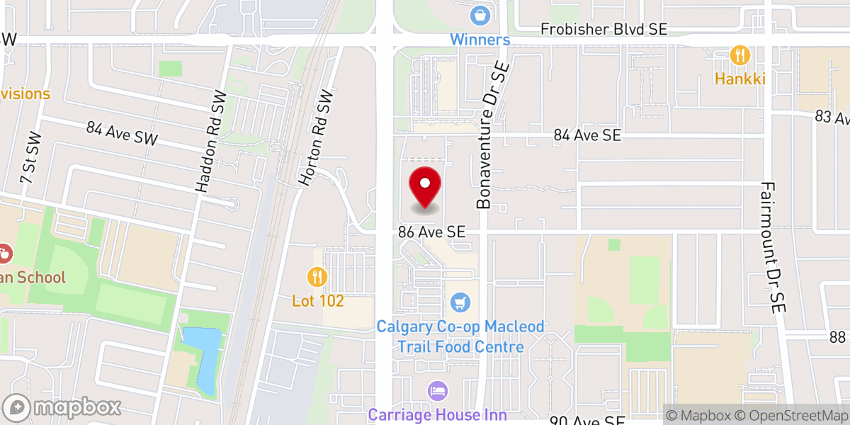 Map showing location of Great Haven Assembly, Calgary