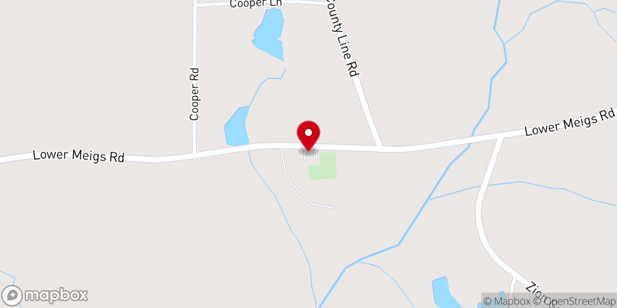 Map showing location of New Bethel Baptist Church
