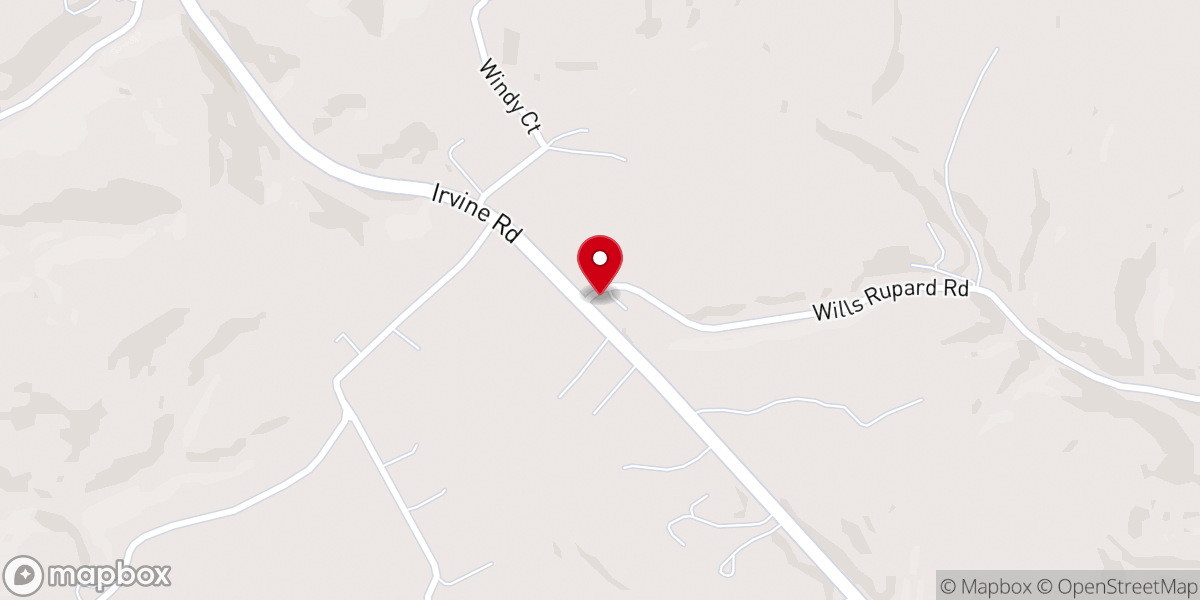 Map showing location of Pharris Hill Church