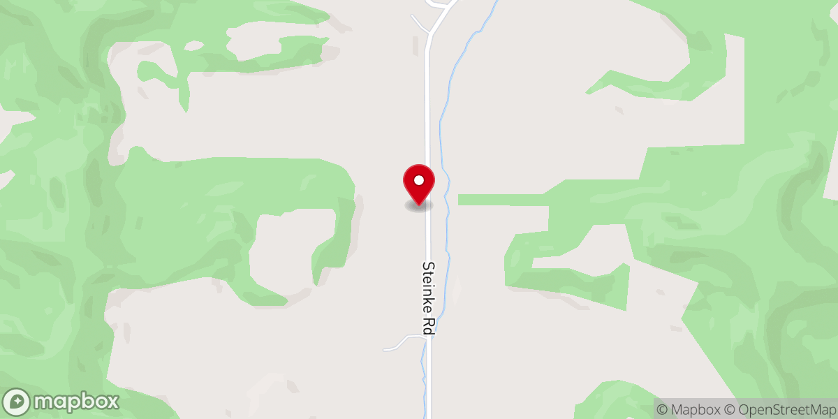 Map showing location of St. Paul Lutheran Church