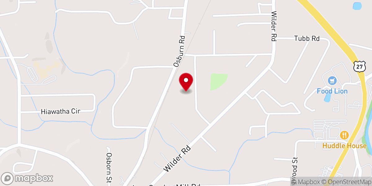 Map showing location of Christian Life Center