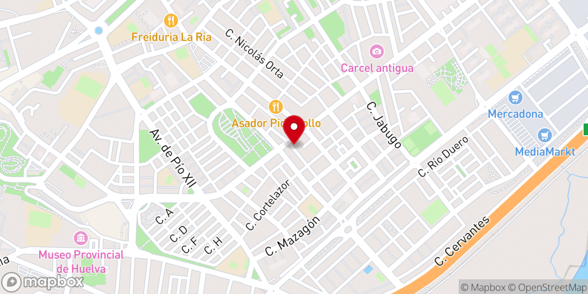 Map showing location of Iglesia Adventista del Séptimo Día en Huelva