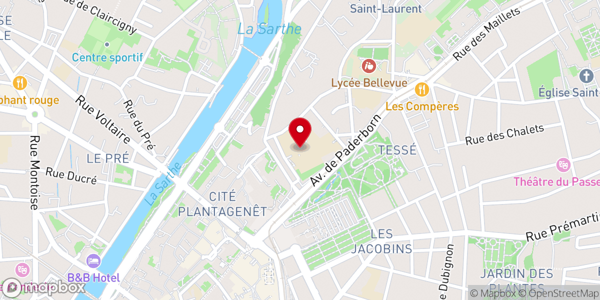 Map showing location of Chapelle de l'Oratoire