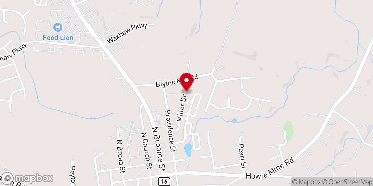 Map showing location of Mt. Nebo Missionary Baptist Church