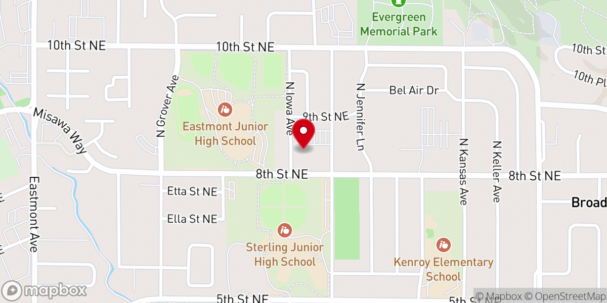 Map showing location of Serve Wenatchee Valley