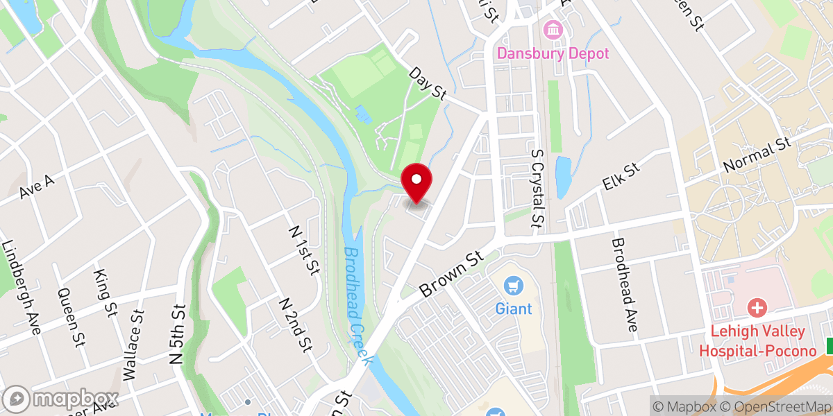 Map showing location of The Salvation Army East Stroudsburg