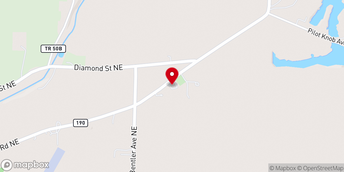Map showing location of Werner United Methodist Church