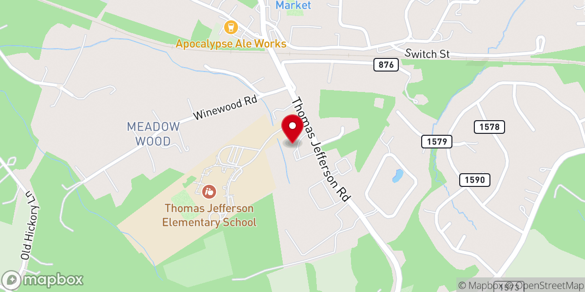 Map showing location of Forest Community Church