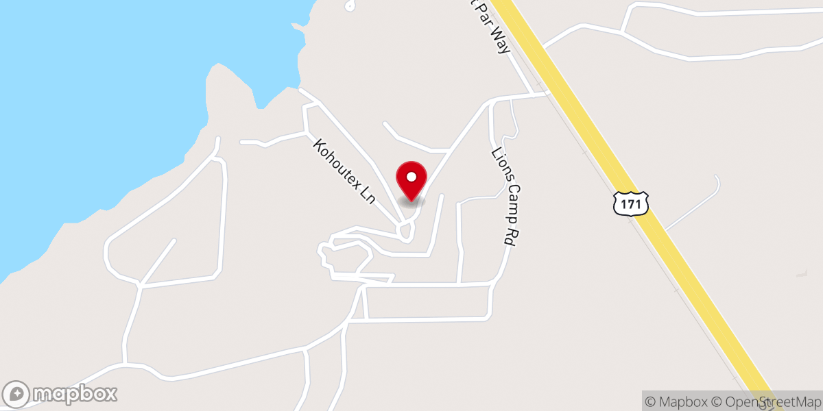 Map showing location of Louisiana Lions Camp