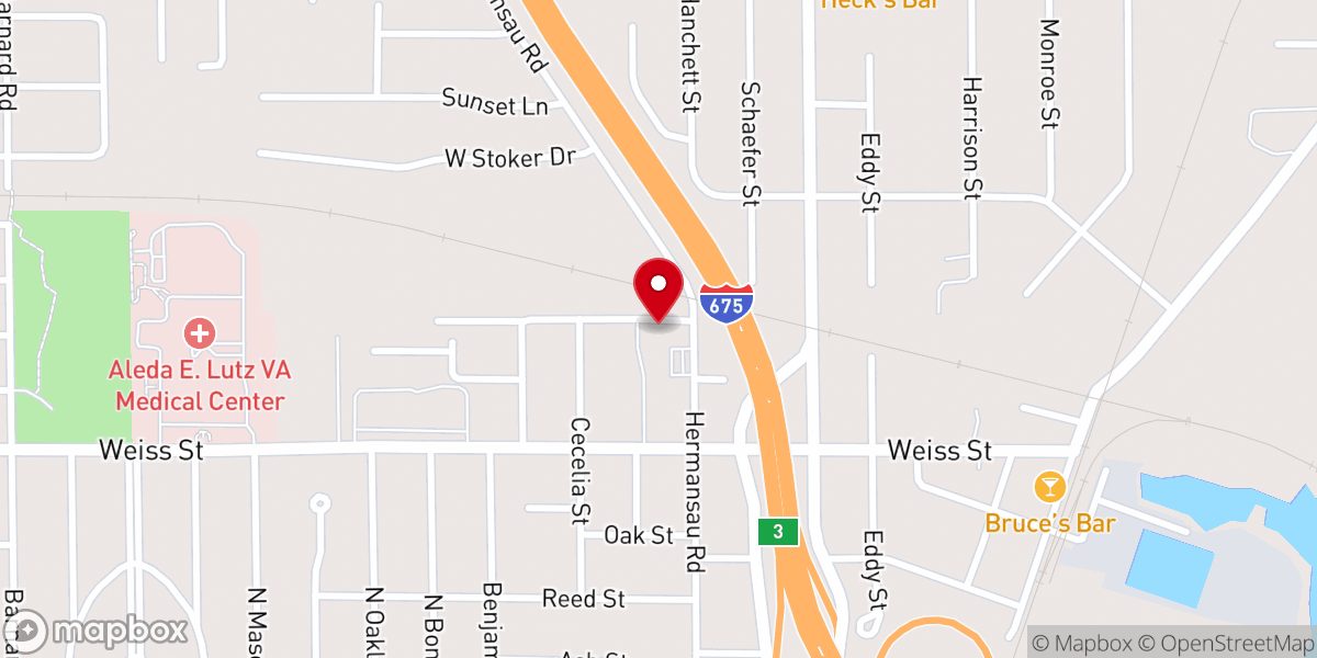 Map showing location of Bethlehem Lutheran Church