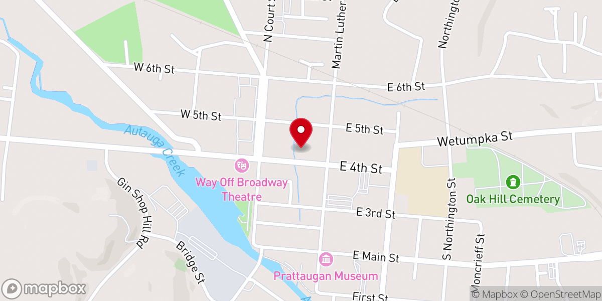 Map showing location of Ward Chapel AME Church