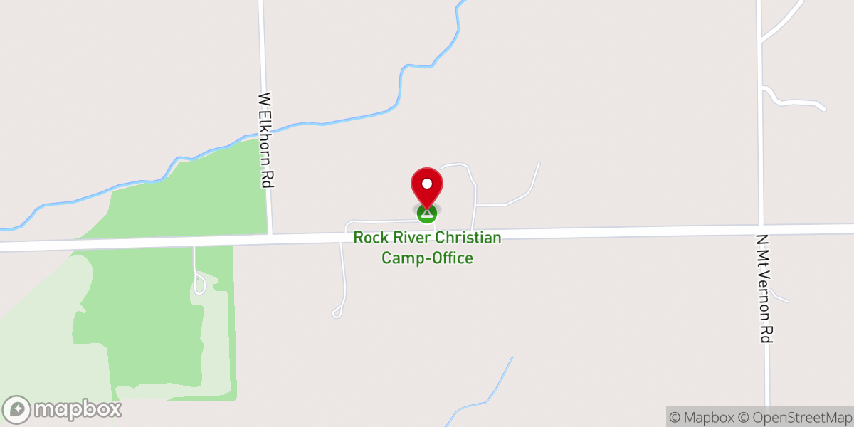 Map showing location of Rock River Christian Camp-Office