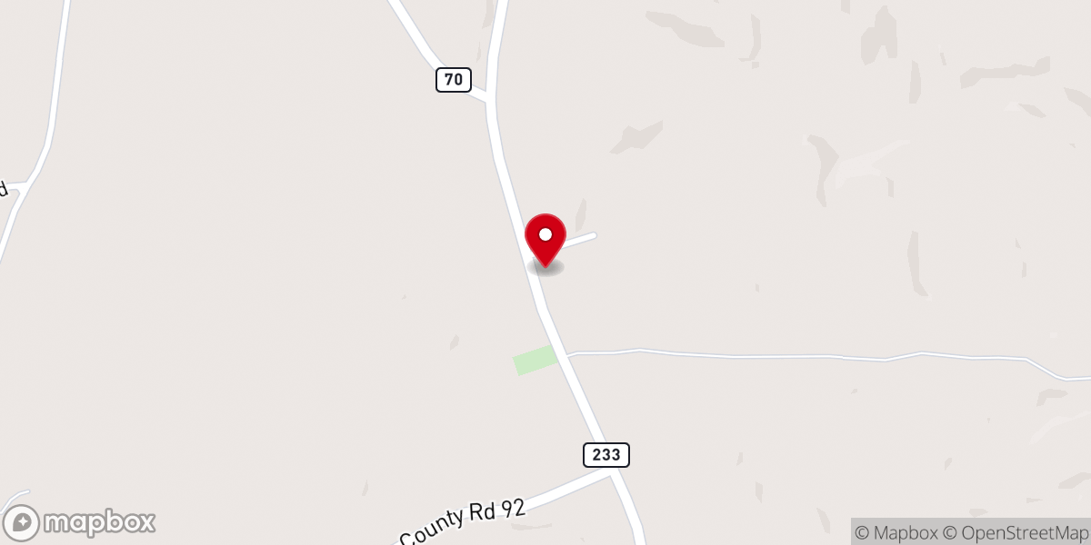 Map showing location of Bethel Church of Christ
