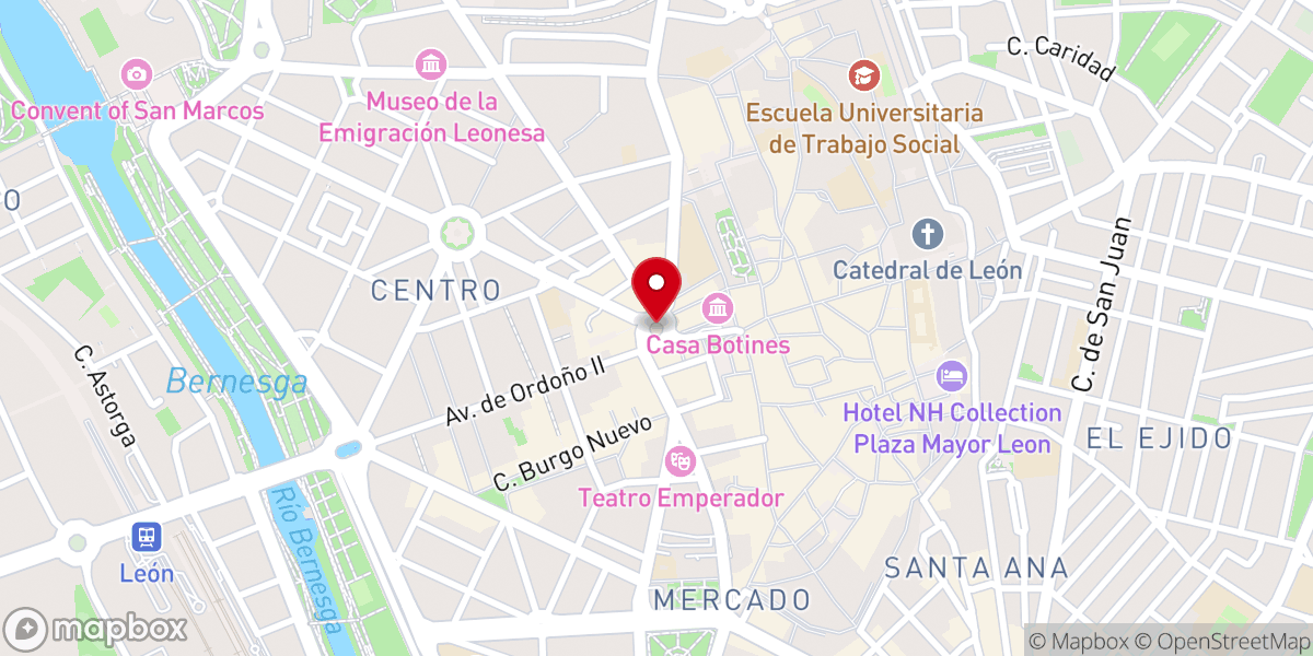 Map showing location of Fuente de Santo Domingo