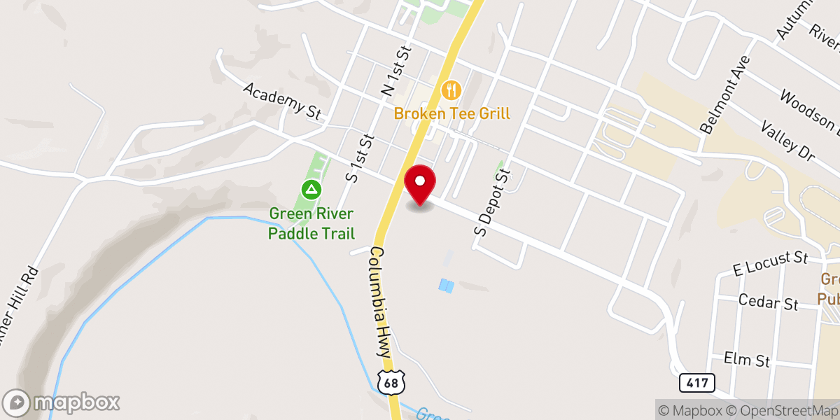 Map showing location of Living Waters Church of Greensburg