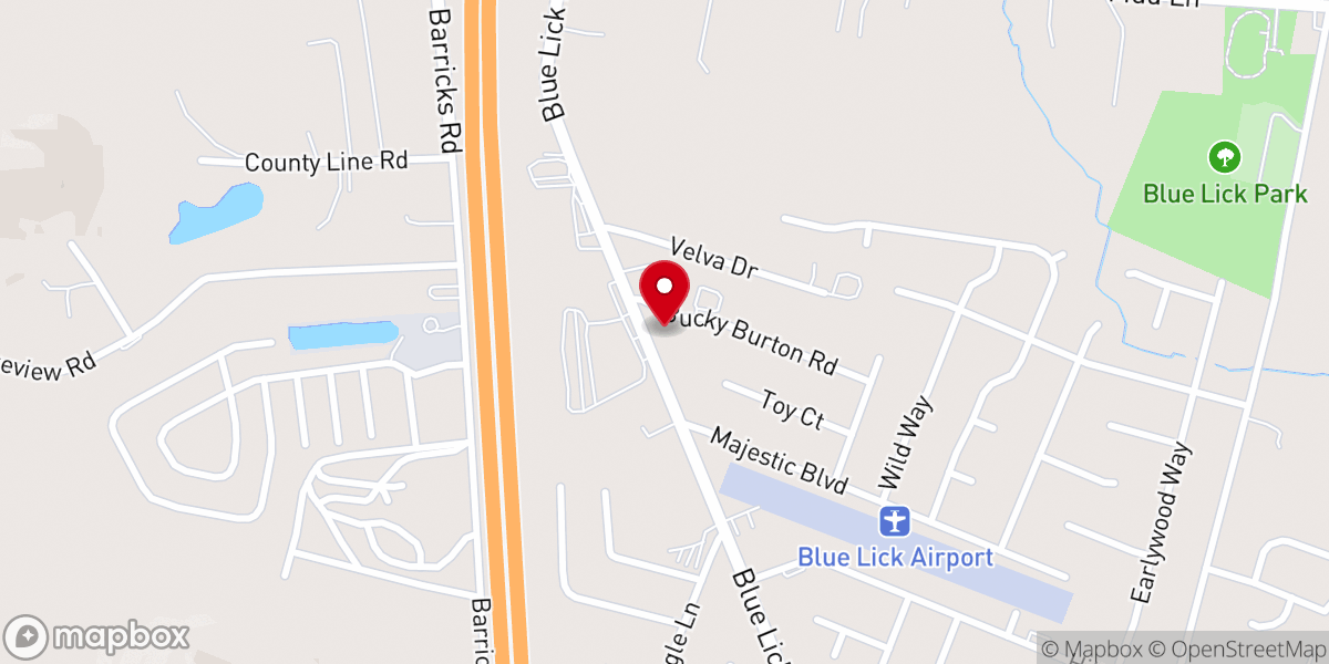 Map showing location of Louisville Karen Baptist Church