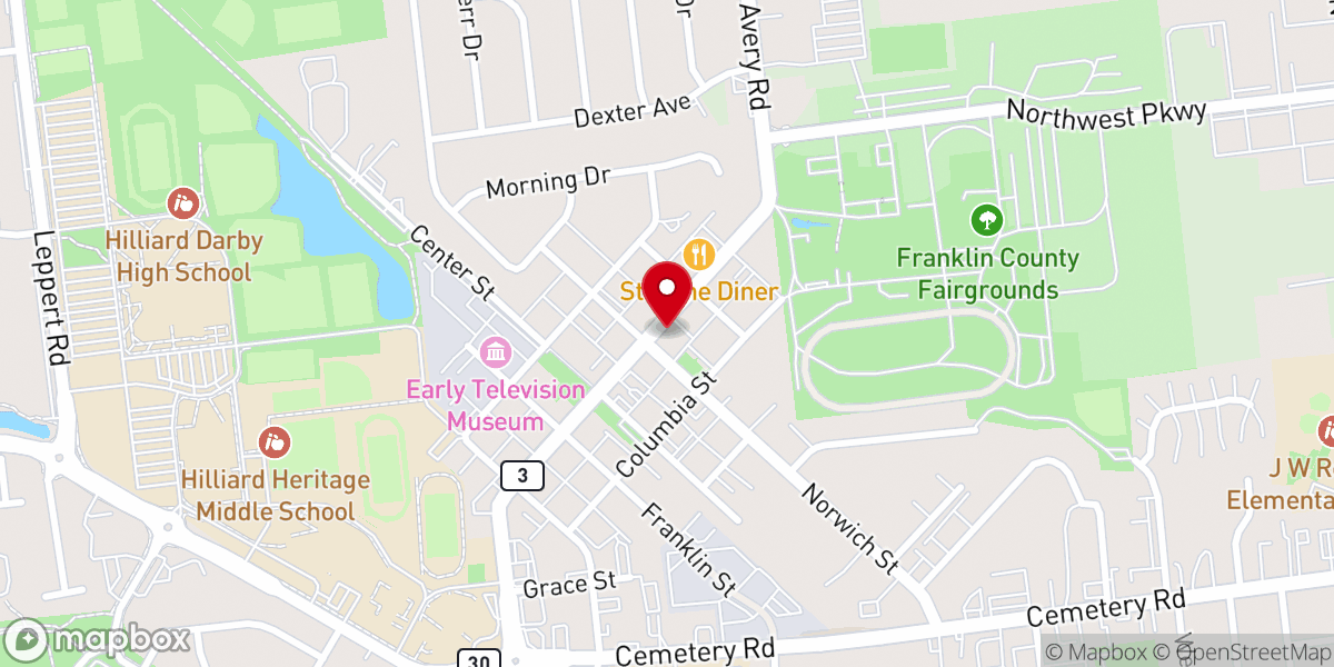Map showing location of Cornerstone Christian Fellowship
