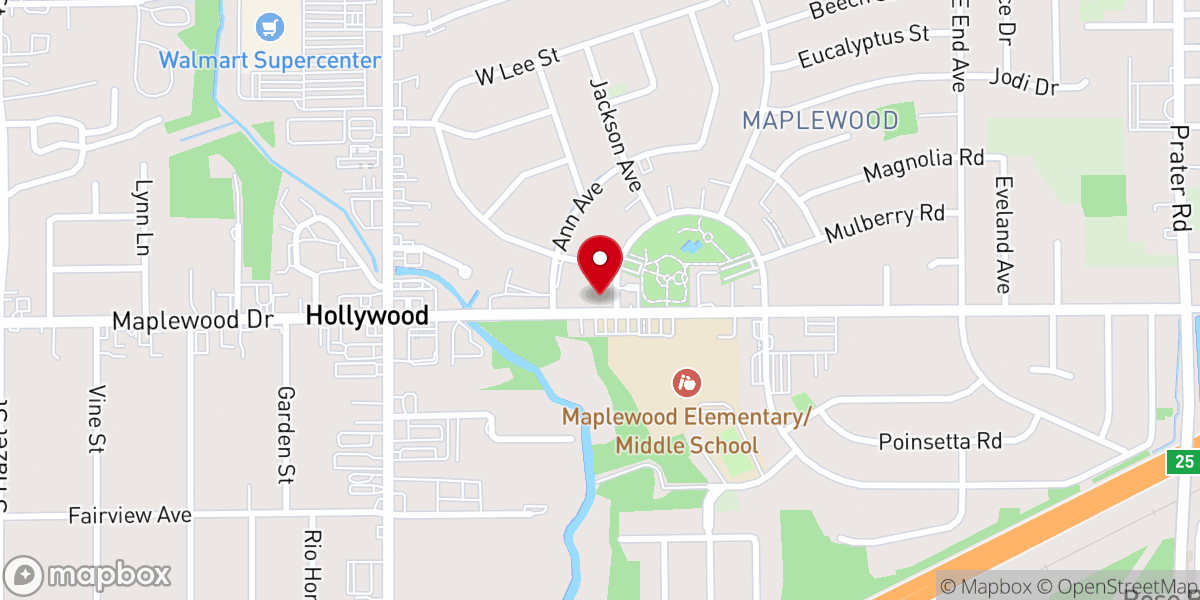 Map showing location of Maplewood United Methodist Church