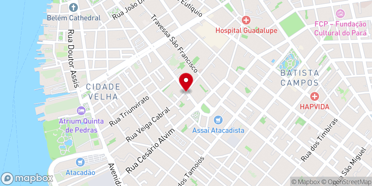 Map showing location of Assembléia de Deus