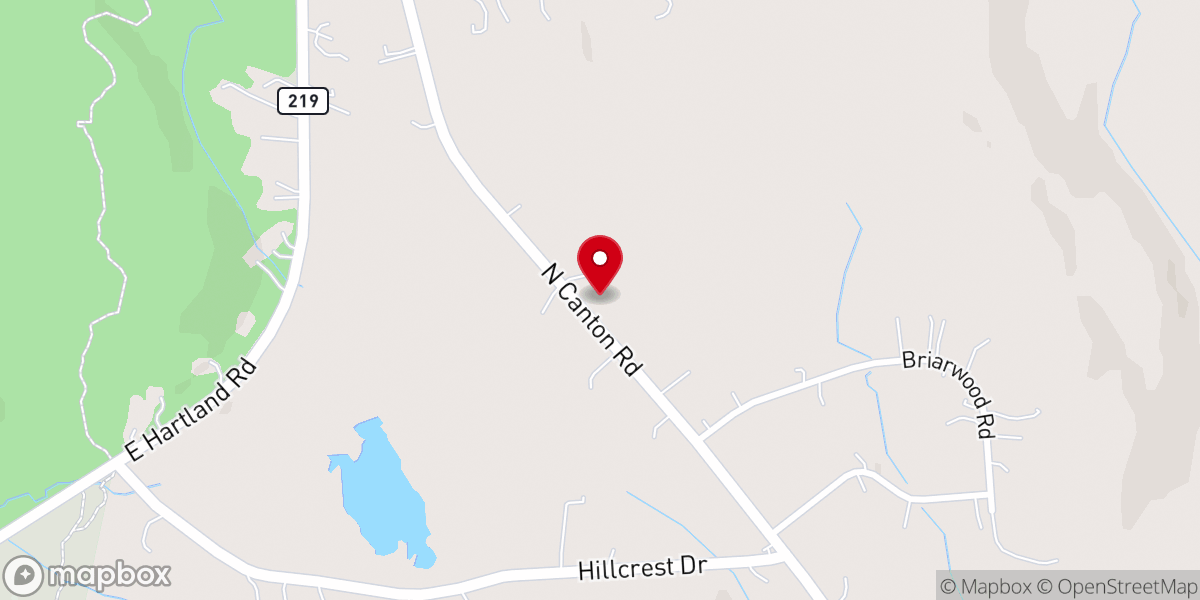 Map showing location of Trinity Reformed Church of Northwest Connecticut