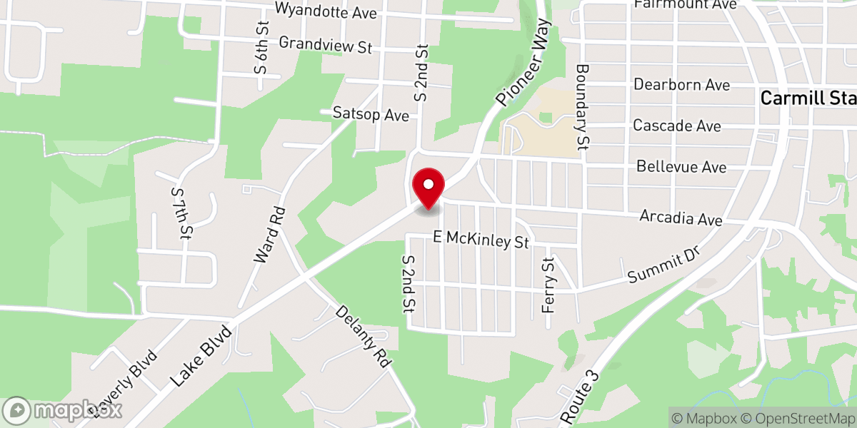 Map showing location of Shelton Christian Church