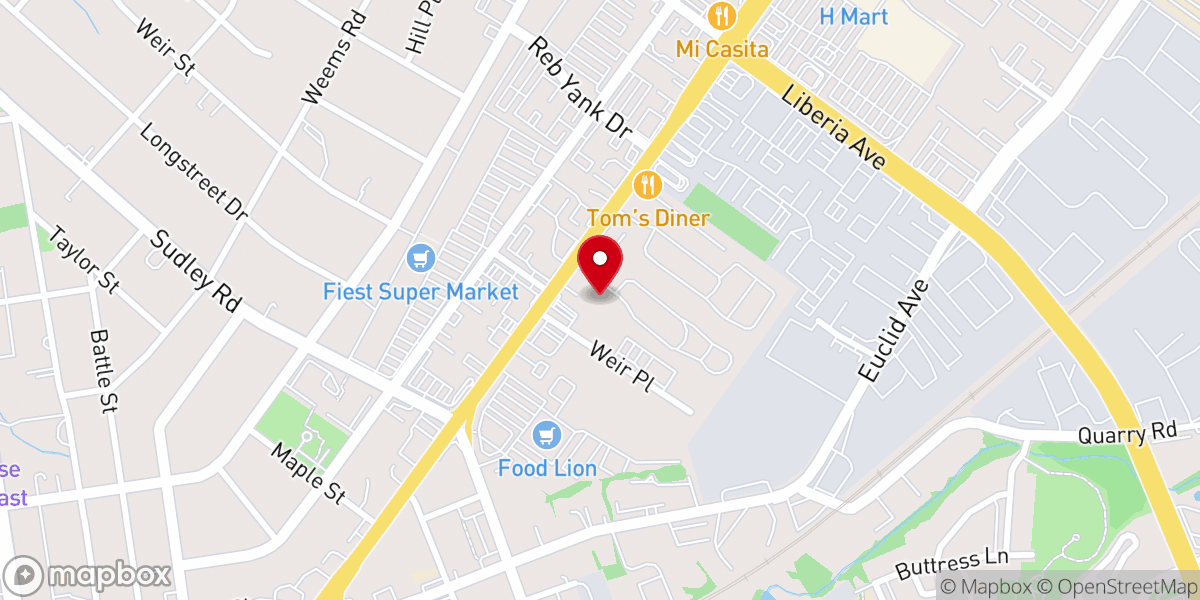 Map showing location of International Bible Baptist Church (IBBC)