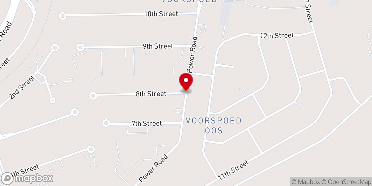 Map showing location of Welkom Penta Coste Church