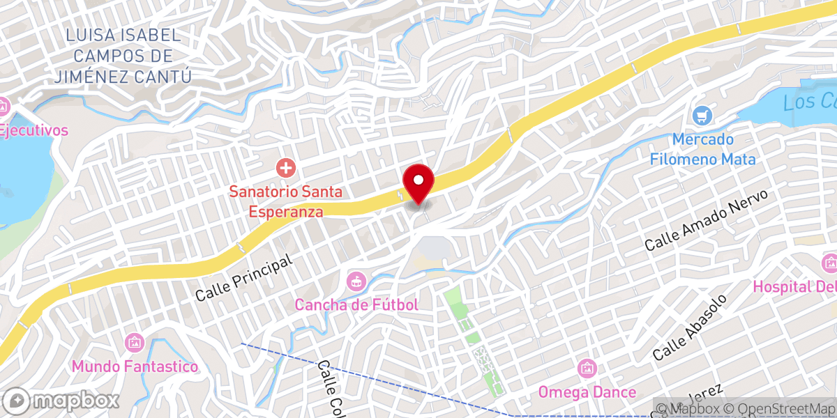 Map showing location of Parroquia de Nuestra Señora del Carmen
