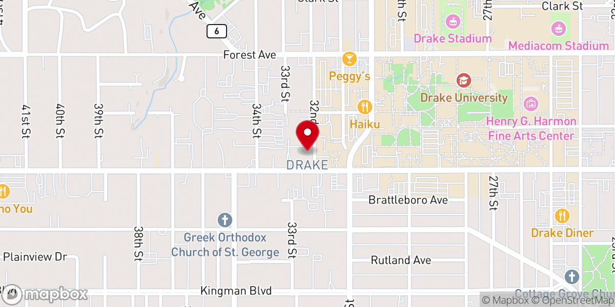 Map showing location of Trinity Lutheran Church