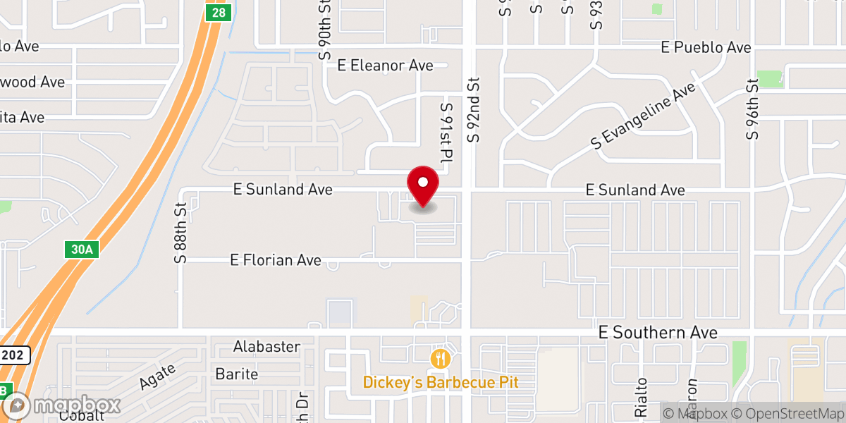 Map showing location of Generation Church - Mesa Campus
