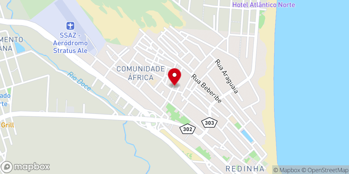 Map showing location of 1° IGREJA BATISTA EM NOVA REDINHA