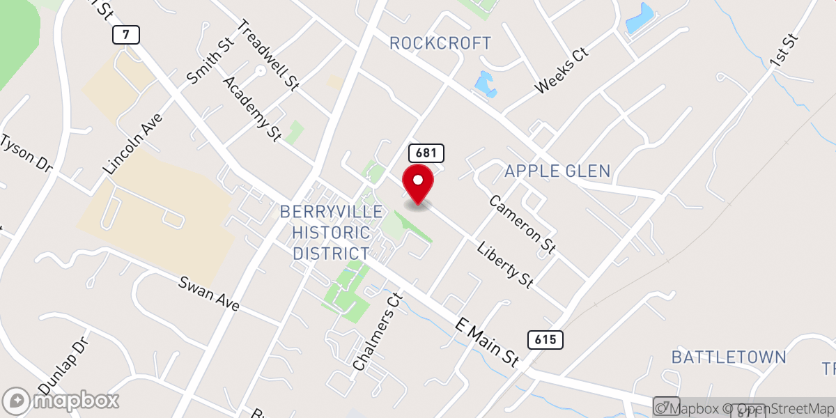 Map showing location of St Luke Baptist Church