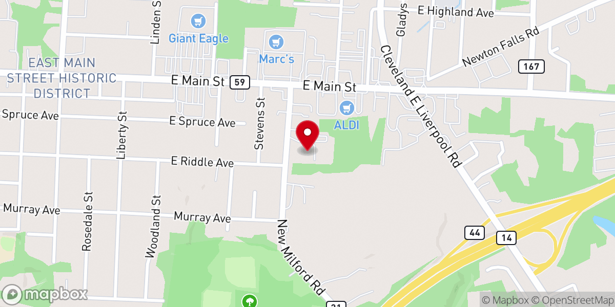 Map showing location of First Church of God