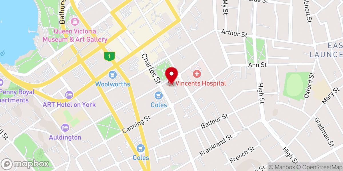 Map showing location of Launceston Nepalese Fellowship
