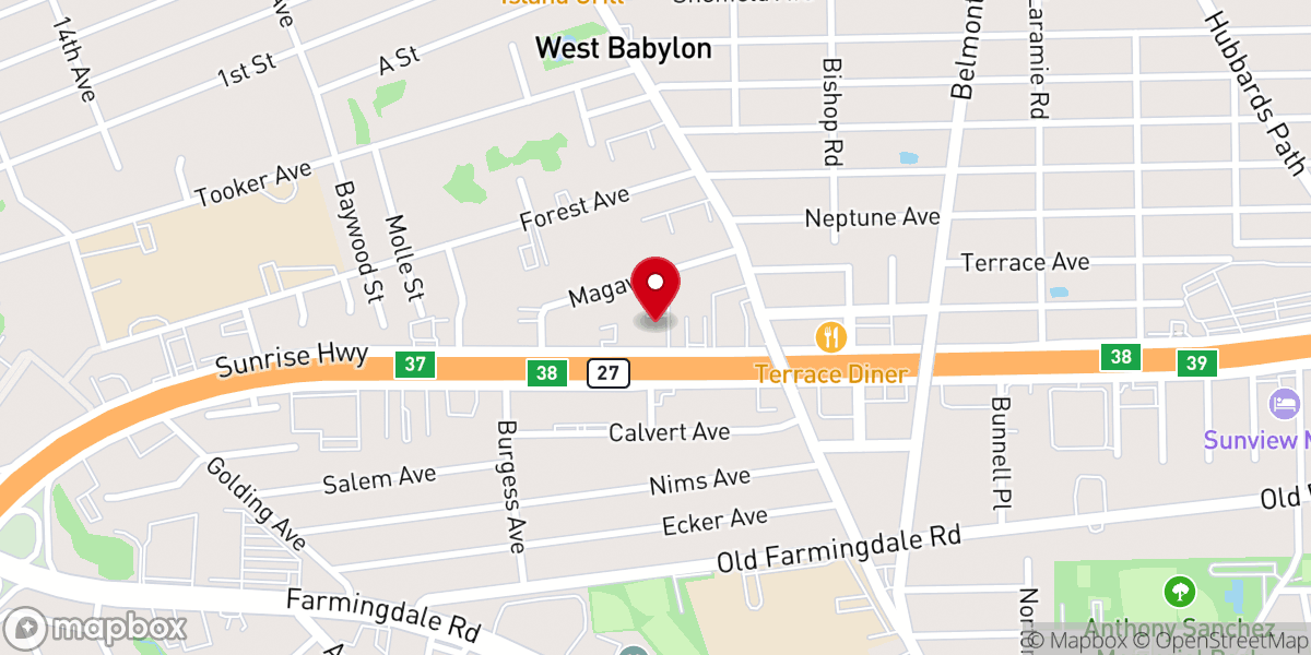 Map showing location of Faith Tabernacle