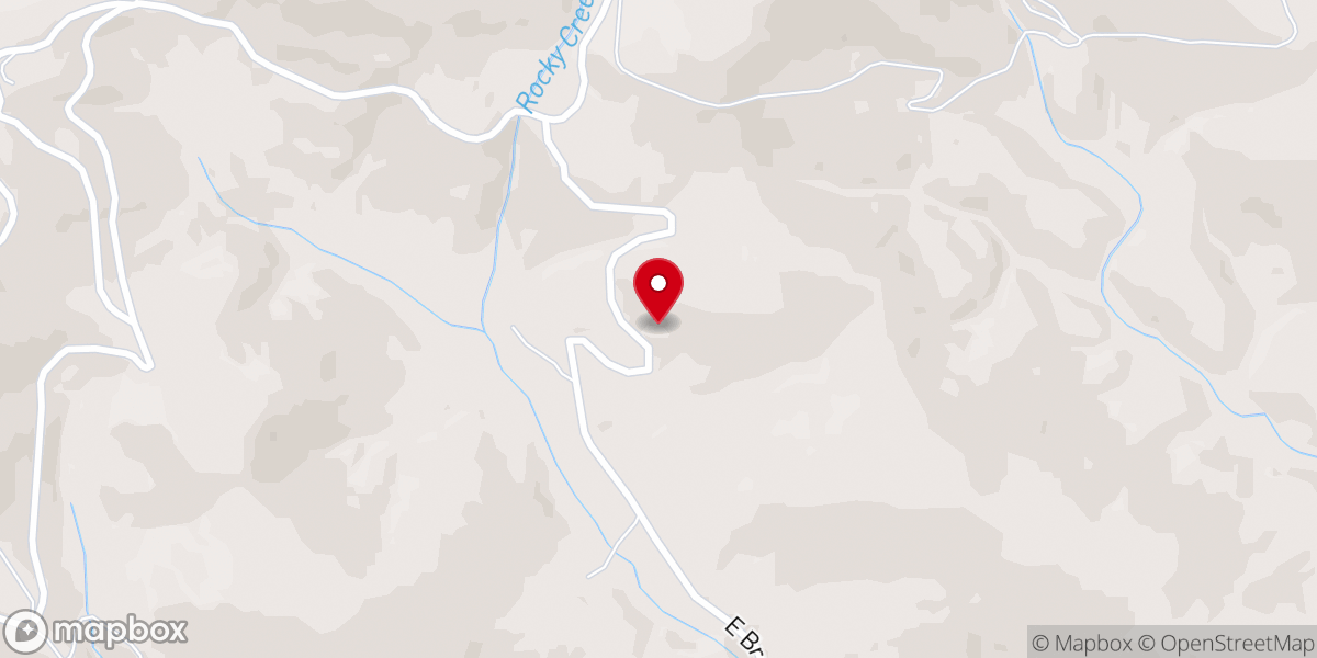 Map showing location of Rocky Creek Church