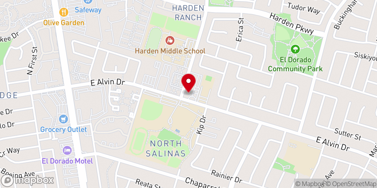 Map showing location of Northminster Presbyterian Church