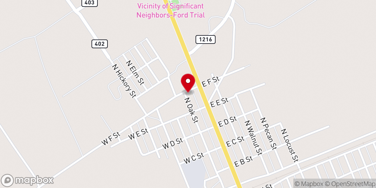 Map showing location of North Pecos Church of Christ